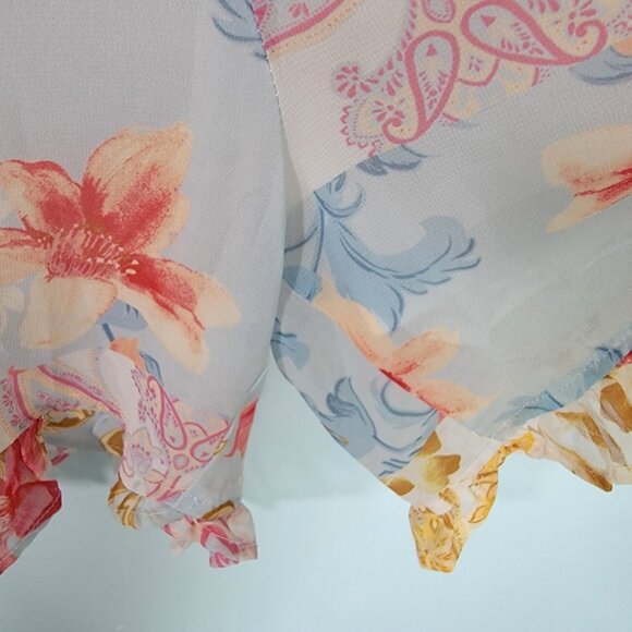 NWT White Birch Dress Multicolor Pastel Floral Size 1X Ruffle NEW - Picture 5 of 13